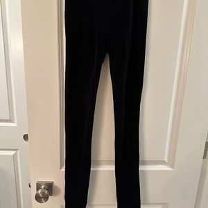 White House Black Market XXS black stretch velvet leggings